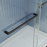 Bypass shower door, sliding door, with 5/16" tempered glass and Matted black finish 4874 W2122P225211