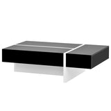 ON-TREND Contemporary Rectangle Design Living Room Furniture, Modern High Gloss Surface Cocktail WF292142AAB