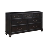 ZUN Charcoal Brown Finish Traditional Bedroom Furniture 1pc Dresser of 7 Drawers Antique Handles Classic B011P225165