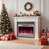 25" Electric Fireplace Heater - 6 Flame Modes , Infrared Heating, Sleep Mode & 37039254
