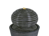 31.5"H Tall Striped Concrete Column Fountain-LED Light,Shadow Ambiance Maker for Modern Outdoor N765P324550G