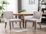 Furniture,Ultra Side Dining ChairThickened fabric chairs with neutrally toned solid wood legs 17095092