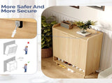 () 2 Cabinet Doors with Top Enclosure and 1 Row of Shelves for Shoe Cabinets 67298702