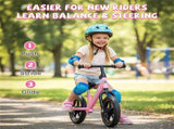 Toddler Balance Bike for 2-5 Years - Adjustable Height, 6.3LBS Lightweight & 11" Foam Tires-Pink 91460819