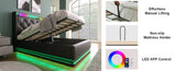 Twin size Upholstered, 360 surround LED function, Buttons/Apps/Remote Control, hydraulic storage N736P188805B