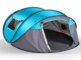 4 Person Pop Up Tent for Camping, Waterproof Instant Family Tent with Front Awning, Automatic Tent 87386314