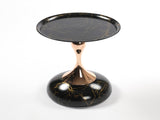Mermaid Tail End Coffee Table Round Side Table, Modern Metal Pedestal Table, Minimalist Accent Table W2664P232839