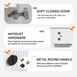 28 Inch Bathroom Vanity with Ceramic Sink, For Small Bathroom, Bathroom Vanity with Soft Close Door W999P146019