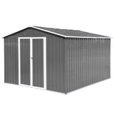 Metal garden sheds 10ftx8ft outdoor storage sheds Grey 32909920