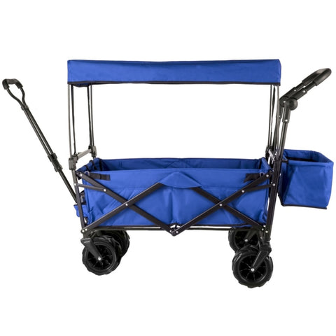 VEVOR Extra Large Collapsible Garden Cart with Removable Canopy, Folding Wagon Utility Carts with T3342P298271