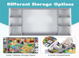 3-in-1 Kids Table & 2 Chairs Set, Double-Sided Chalkboard Whiteboard Activity Table for 28201545