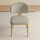 Dining Chairs Set of 2, Modern Design Home Chairs, PU Leather Metal Dining Chairs for Kitchen Dining W2700P304810