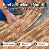 40 Pcs Wood Graining Peel & Paste Tilesing Detachable Self-Adhesive Wear Resistant 44350329