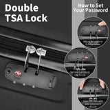 Luggage Set of 3, ABSPC Hardside Suitcase Sets with TSA Lock 4 Spinner Wheels, Lightweight Trolley 11457993