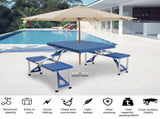 Siamese Folding Tables and Chairs-Plastic PS Thickening 26818656