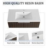 36 Inch Bathroom Cabinet With Resin Sink,Soft Close Doors,Float Mounting Design W999P204953