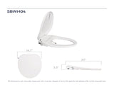 Trone Doccia Electric Bidet Toilet Seat Adjustable Heated Seat with Dual Control Mode Elongated T3177P286054