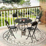 4pcs Folding Stool with Back, Cushioned Padded Folding Stool, Portable Folding Chairs for Outdoor W2580P314329