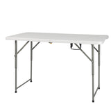 4ft Foldable Lift Patio Plastic Table White 23561282