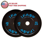 ZUN Weight Plates, Rubber Bumper Plates, 2 Inch Steel Insert 45lb Bundle Options Available for Home Gym 44023376