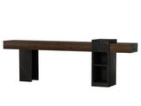 71" Console Table, Narrow Entryway Table with Storage, Walnut B2764P619082