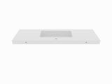 BB0248Y101H integrated engineered solid surface basin WITHOUT drain and faucet, glossy white color W1865P442971