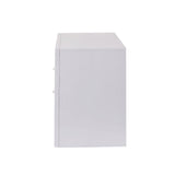 Wooden Nightstand with 2 Drawers and 1 Tray, White B016P252983