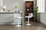 Set of 2 Rattan Bar Stool, 360 Swivel Bar Chair, Counter Height Chair with Footrest for Kitchen, W1752P217912