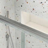 Bypass shower door, sliding door, with 1/4" tempered glass and Chromed finish 44-48"x70" W2122131038