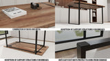 59 " dining table modern industrial rectangular MDF natural wood , 4-6 people, 1.5" thick W2189P181636