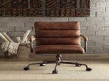 Retro Brown Swivel Office Chair with 5-Star Base B062P215468