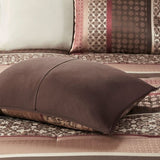 7 Piece Comforter Set Red King B03597165