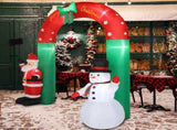 8ft with Santa Snowman 7 Lights Inflatable Festive Arch Decoration 14926679