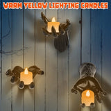 3Pcs Creepy Reaching Hands With Lighted Candles Wall Mounted Halloween Decoration Witch Devil Hand 19298057