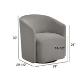 Ardena Grey Swivel Barrel Chair B050P322595