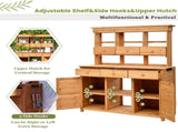 65.7'' H Tall Garden Potting Bench Table with Hutch,Patio Storage 48434097