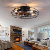 New Model 26 Inch Ceiling Fan Light With 6 Speed Remote 5 Blade Reversible DC Motor For Bedroom W2991P343762