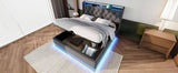 Full size Upholstered, 360 surround LED function, Buttons/Apps/Remote Control, hydraulic storage N736P188806G