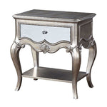 ZUN Antique Champagne Nightstand with 1-Drawer B062P189194