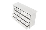 Modern White 10-Drawer Dresser for Bedroom - Ample Storage Wide Chest of Drawers, Sturdy & Safe W1785P298992