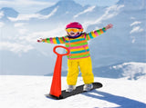 Safe Kids Snow Scooter - Raised Anti-Slip Spots, Directional Bottom, Easy Steering & Balance-Red 39280768