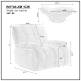 ZUN Ergonomic Glider 360 Degree Swivel Chair, Overstuffed Manual Rocking Recliner for Living Room GREEN W876128242