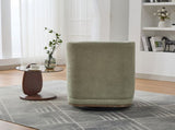25.2 "Wide Modern Chenille Cushioned Armless Metal Base 360&deg Swivel Chair with Pillow, Suitable W3118P253948