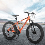 ZUN S26109 Elecony 26 Inch Fat Tire Bike Adult/Youth Full Shimano 21 Speed Mountain Bike, Dual Disc W709P156169