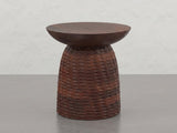 Elmford 13 inch Wide Solid Wood Contemporary Accent Table in Warm Dark Brown, Assembled B2732P605430