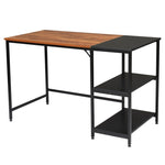 ZUN 120cm Retro Color Black Particleboard Paste Triamine Stitching Computer Desk 00036899