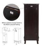 ZUN Standing Armoire Cabinet Makeup Mirror and Top Divided Storage Organizer, Large Standing 32145954