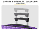 ABS Trolley Case 20in 24in 28in 3PCS Suitcase Set Vertical Striped Frosted Case Suitcase Purple 89769441
