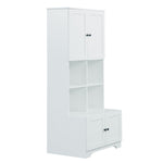 ZUN Tall and Wide Bathroom Floor Storage Cabinet, Bathroom Storage Unit, Freestanding Cabinet with 4 92771951