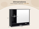 2 in 1 Mirrored Bathroom Wall Cabinet, Space-Saving Medicine Cabinet with Hidden Storage & Shelves 16479845